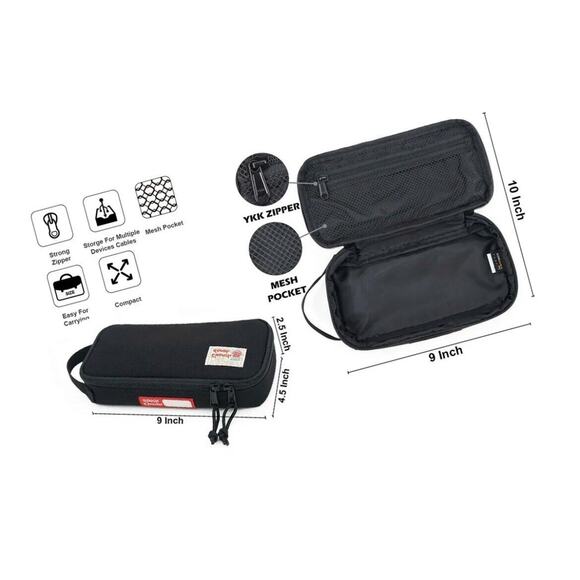 Rough Enough Small Tool Bag Pouch Zipper Big Pencil Case Set of Two Olive Green - Picture 11 of 16